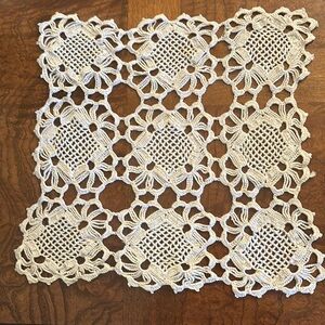 Hand-made vintage Square doily